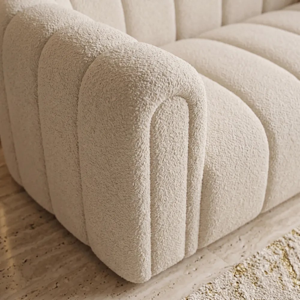 Opal Tufted Sofa – Beige - Image 4