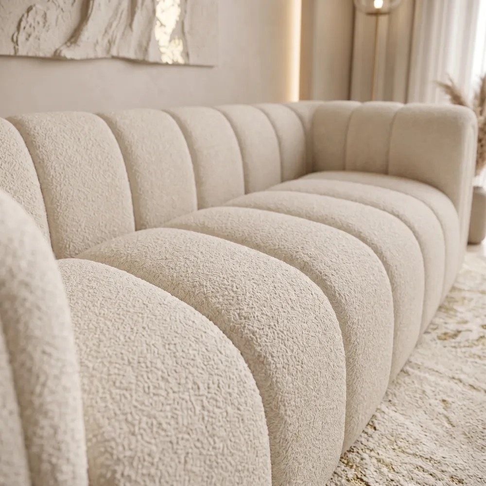 Opal Tufted Sofa – Beige - Image 5