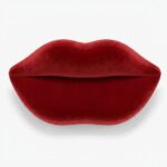 Scarlet Kiss Velvet Lip Sofa – Red