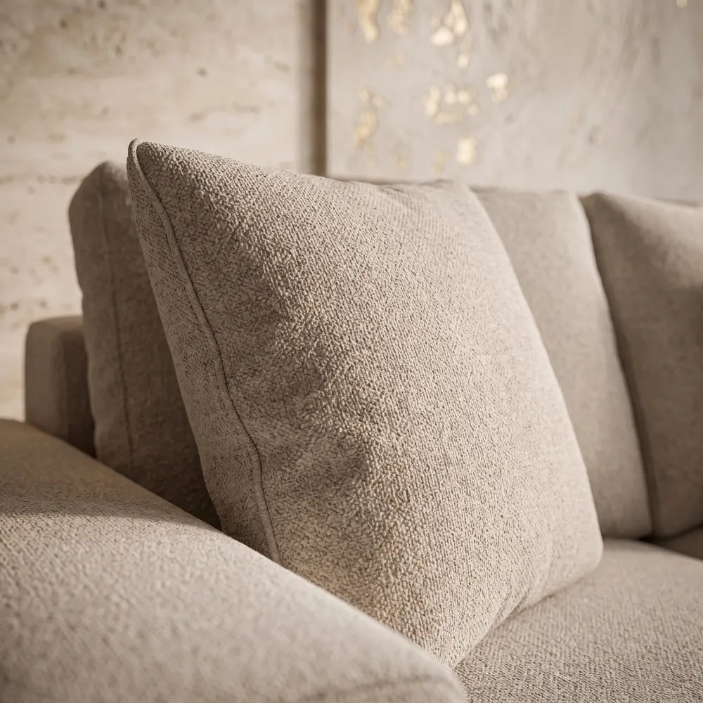 Luxe L-Shaped Sofa - Beige - Image 5
