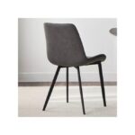 Tabrez Dining Table 4 seater Rectangular Dining Set | Sturdy Kitchen Marbel Top Table with Pu Leather Chairs | Dining set 1+4 Seater for Home, Dining Room GREY