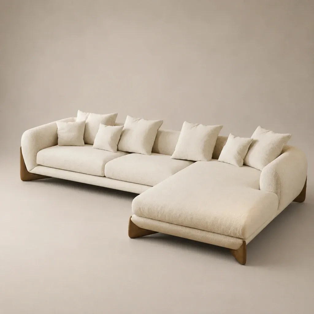 Avel L-Shape Sofa – Beige