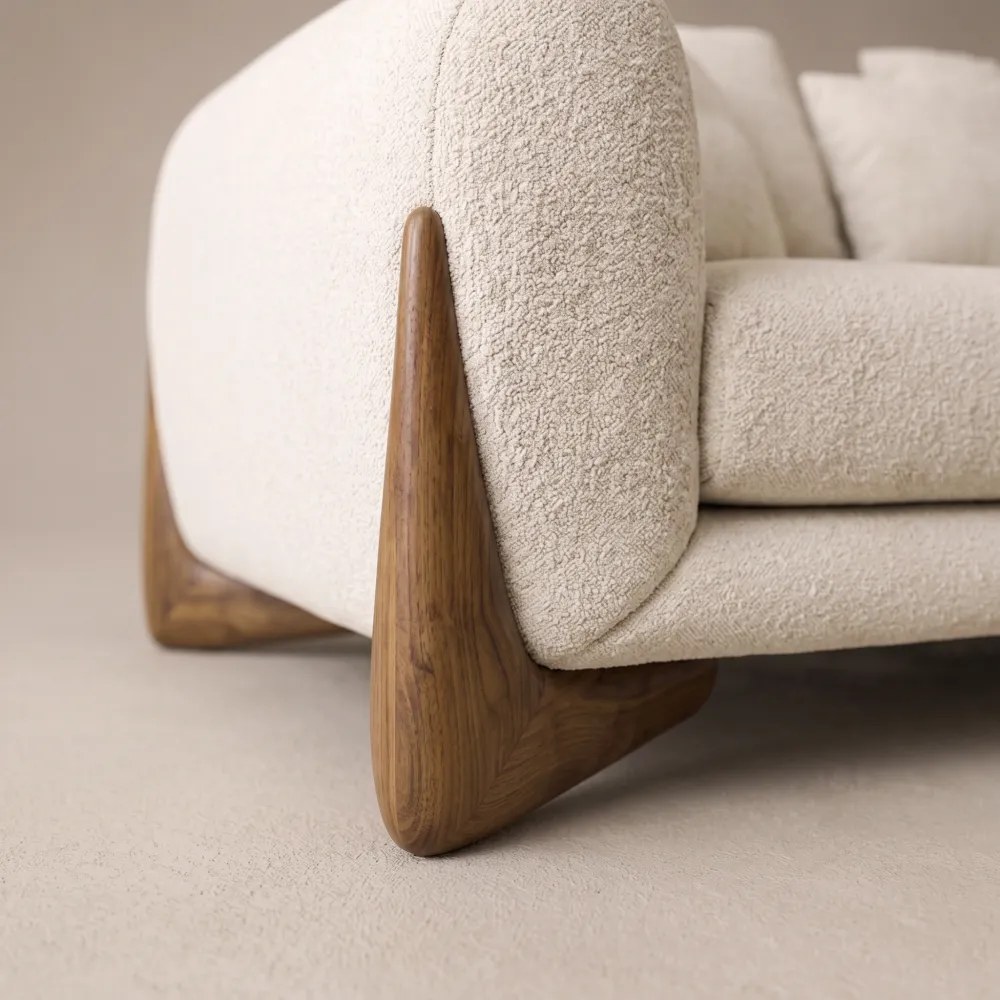 Avel L-Shape Sofa – Beige - Image 4