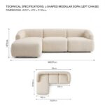Elvan Left Corner Sofa – Beige