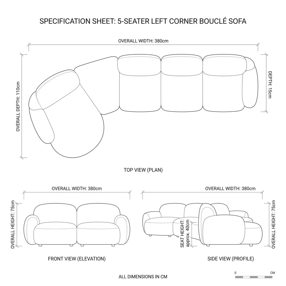 Noria Corner Sofa – Beige - Image 2