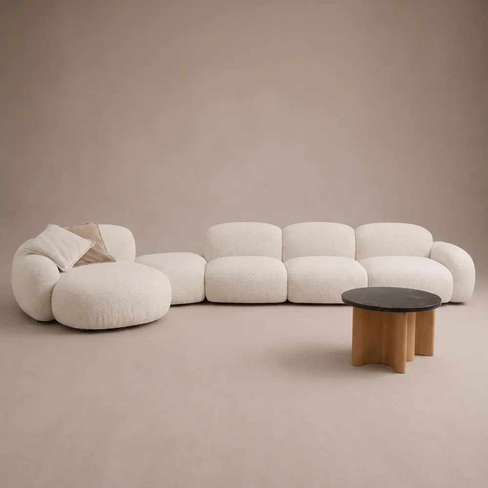 Noria Corner Sofa – Beige - Image 5