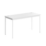 Skyland Rectangular Operative Office Desk IMAGO-S SP-3.1S, Ergonomic Computer Workstation Table with Metal Frame, Home Office Study Writing Desk, 1400x600x755mm, White (Self Installation)