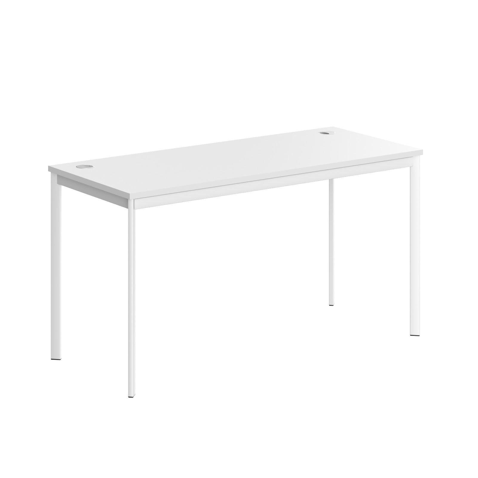 Skyland Rectangular Operative Office Desk IMAGO-S SP-3.1S, Ergonomic Computer Workstation Table with Metal Frame, Home Office Study Writing Desk, 1400x600x755mm, White (Self Installation)