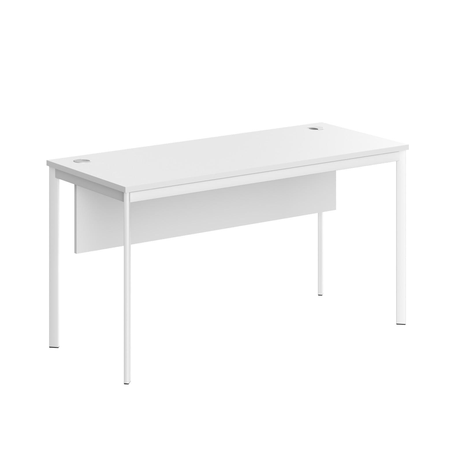 Skyland IMAGO-S Rectangular Operative Office Desk, Modern Computer Workstation Table with Sturdy Frame, Home Office Study Writing Table, White Finish, 1400 x 600 x 755 mm (Self Installation)