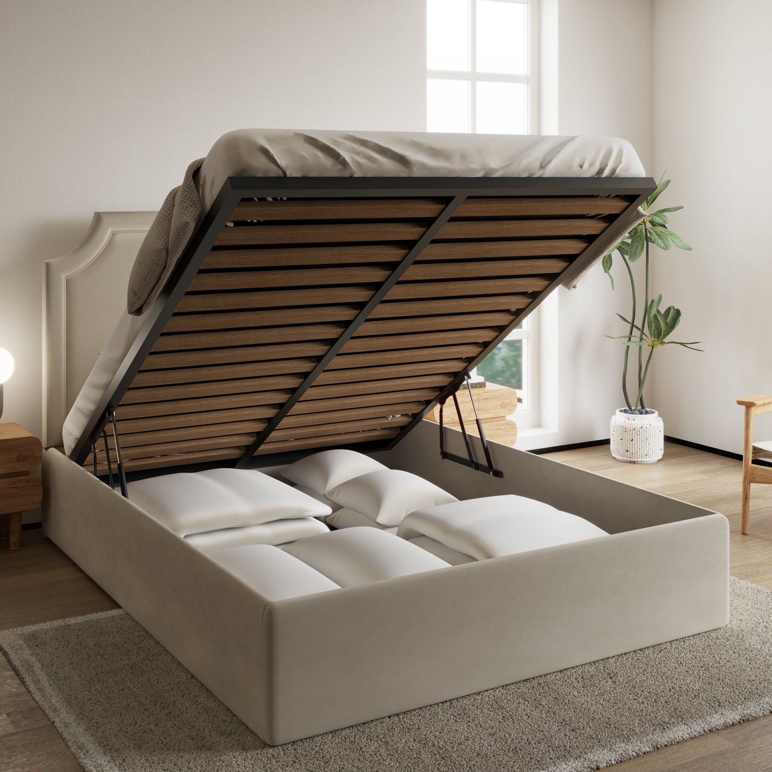 Shadow-Line-Bedframe Double Bed - W 120 x L 190 - Image 3