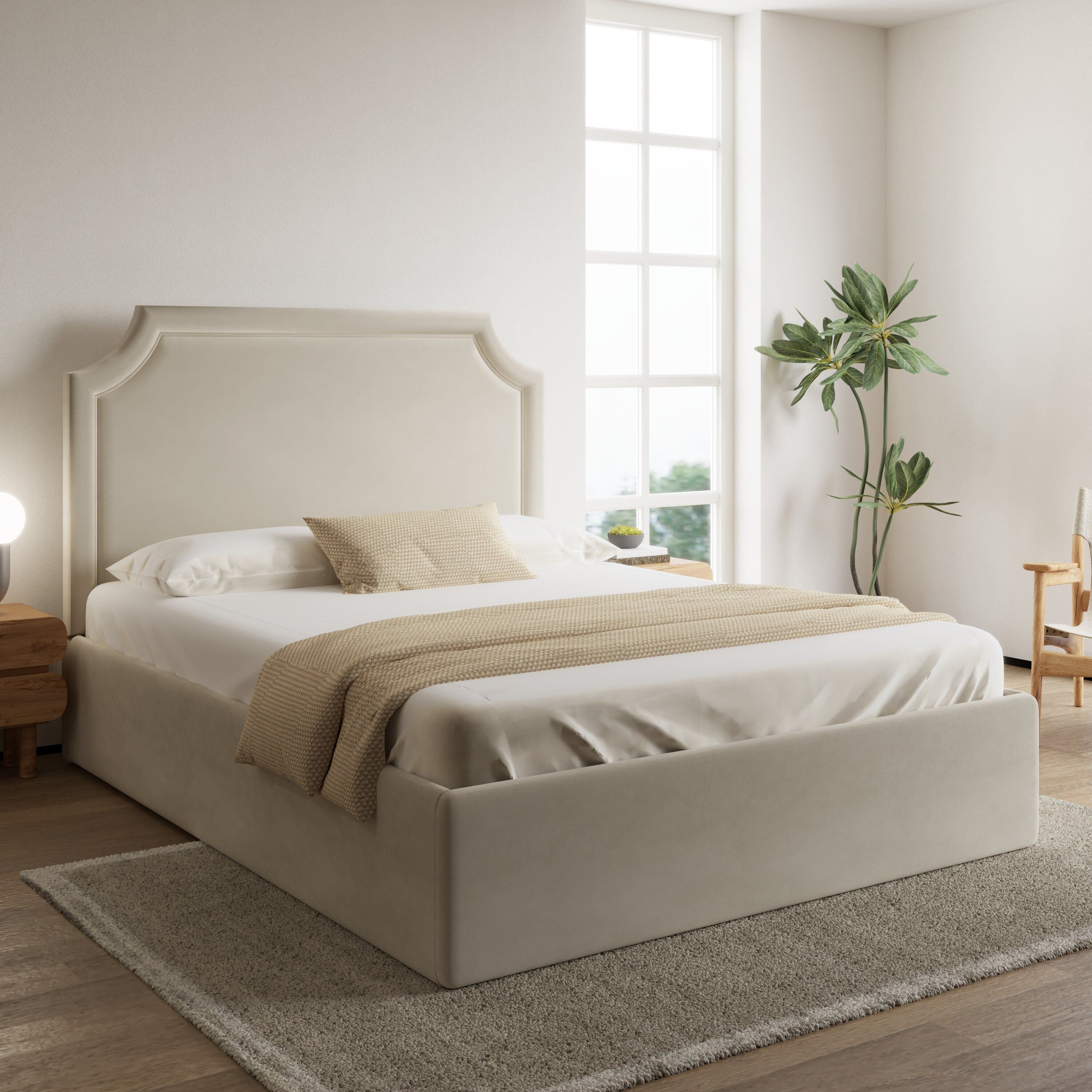Shadow-Line-Bedframe Queen Bed - W 160 x L 190