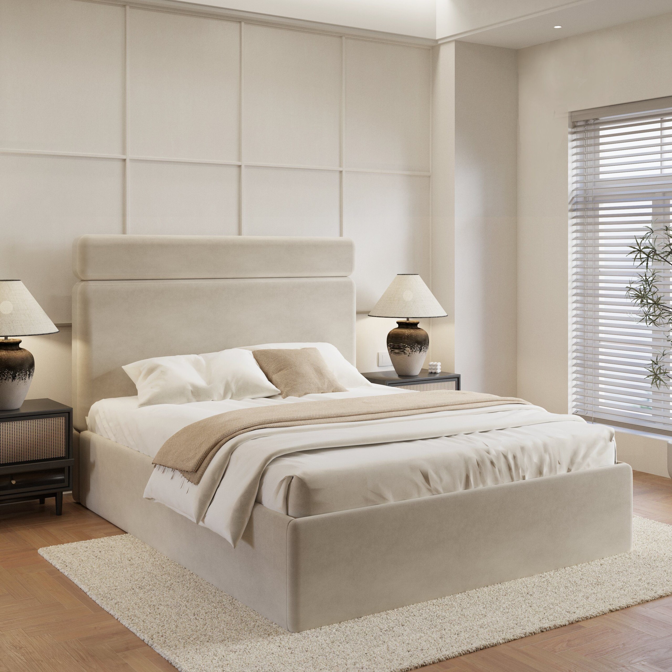 Horizon-Bedframe Double Bed - W 140 x L 190