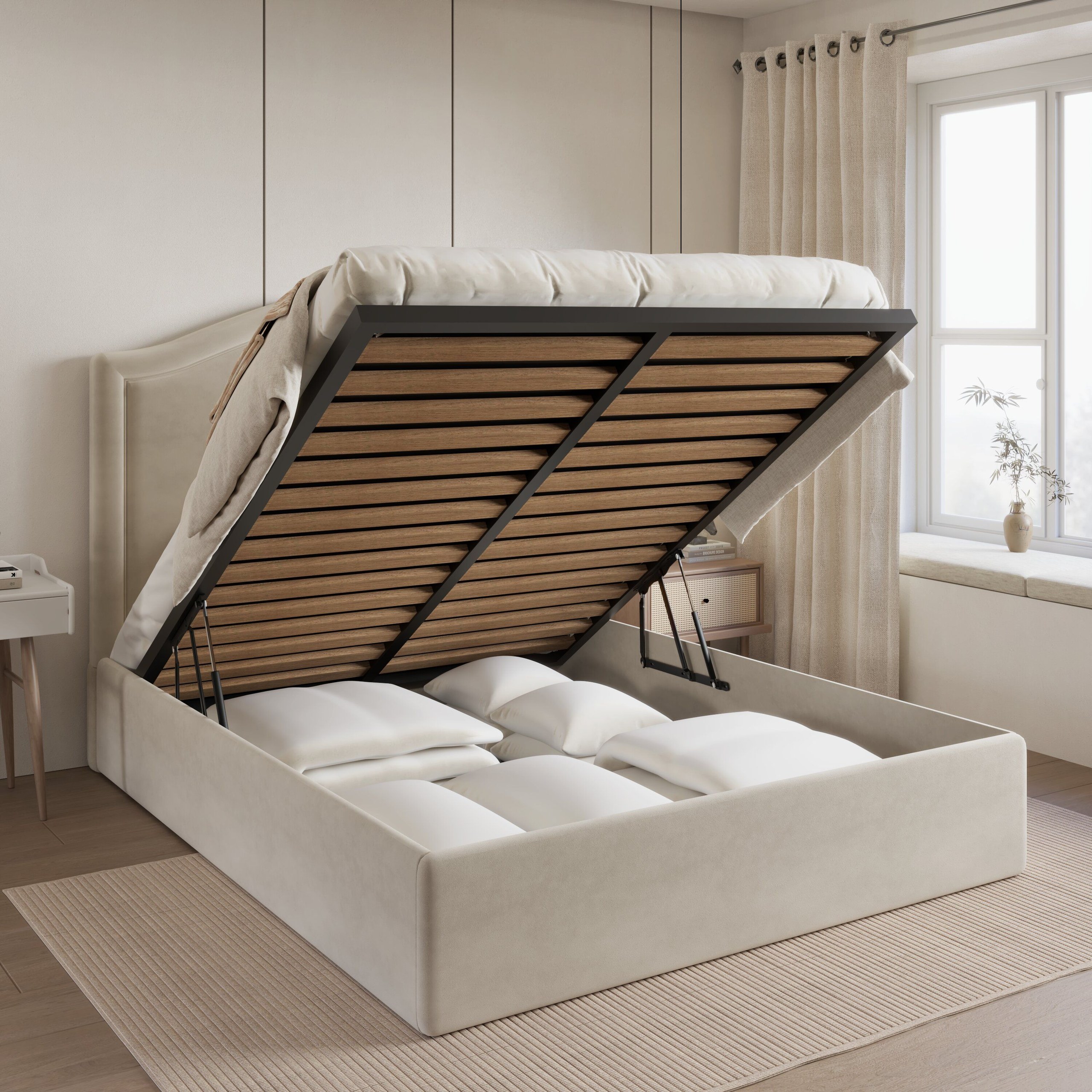 Kingston-Bedframe King Bed - W 180 x L 200 - Image 3