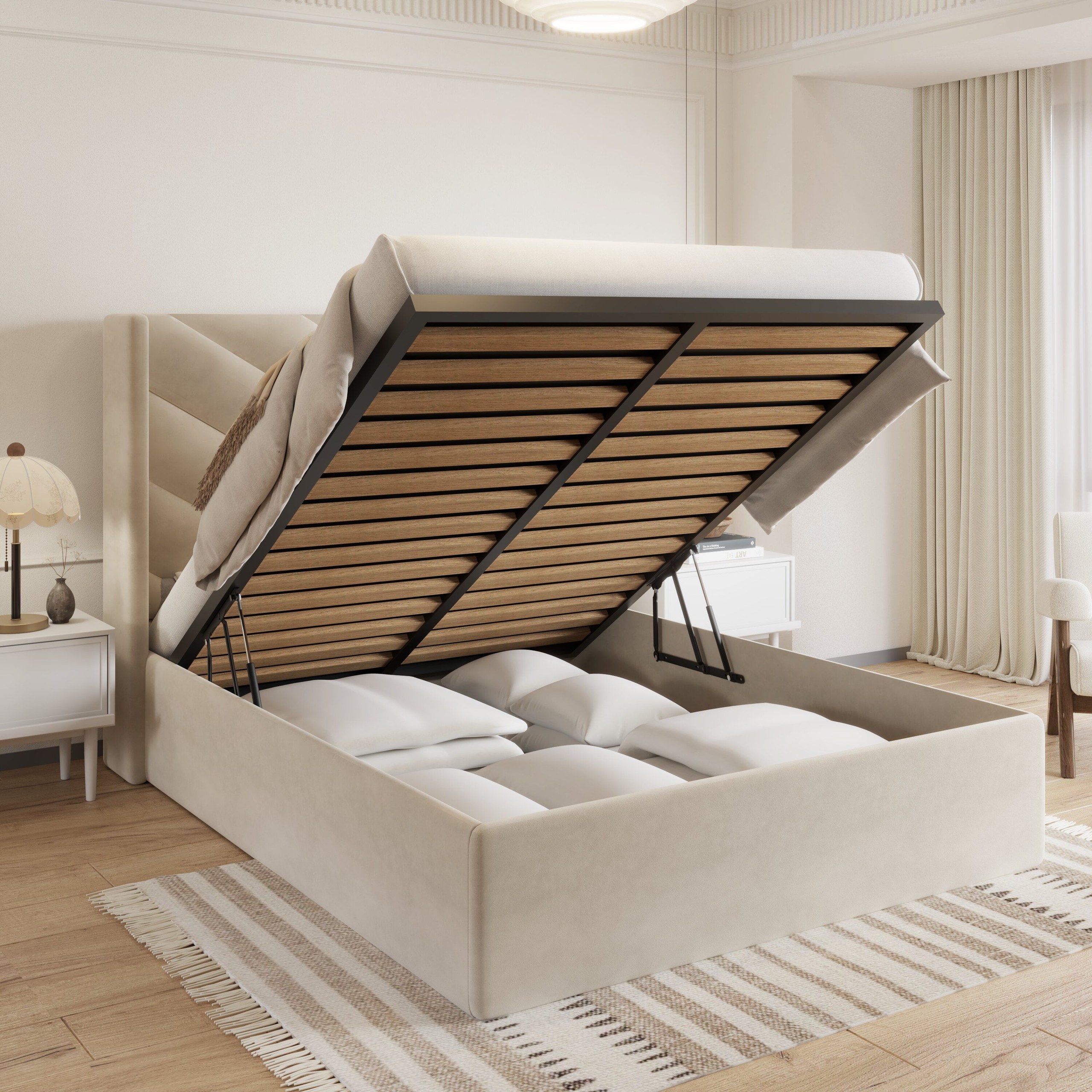 Regent-Bedframe King Bed - W 180 x L 190 - Image 3