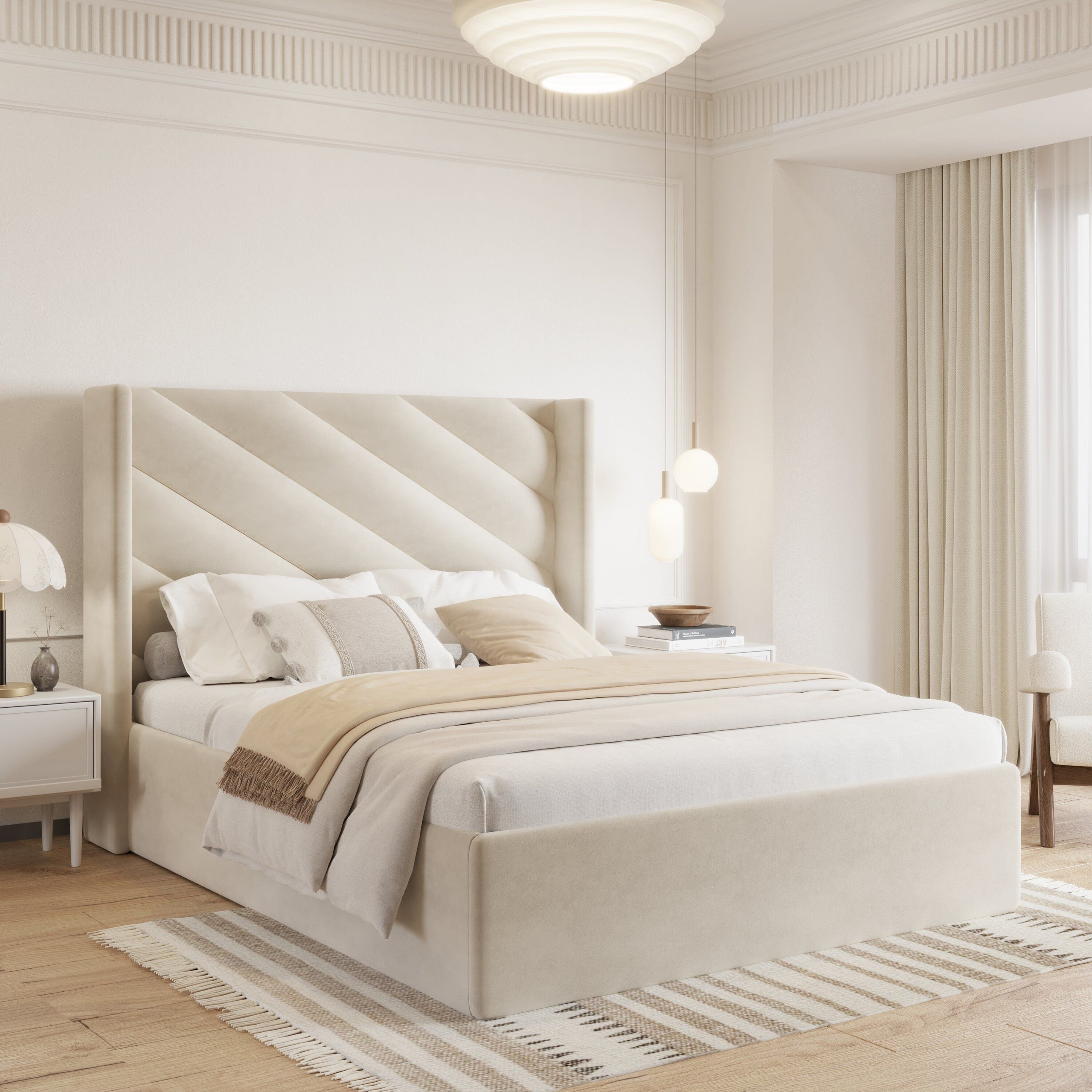 Regent-Bedframe King Bed - W 180 x L 190