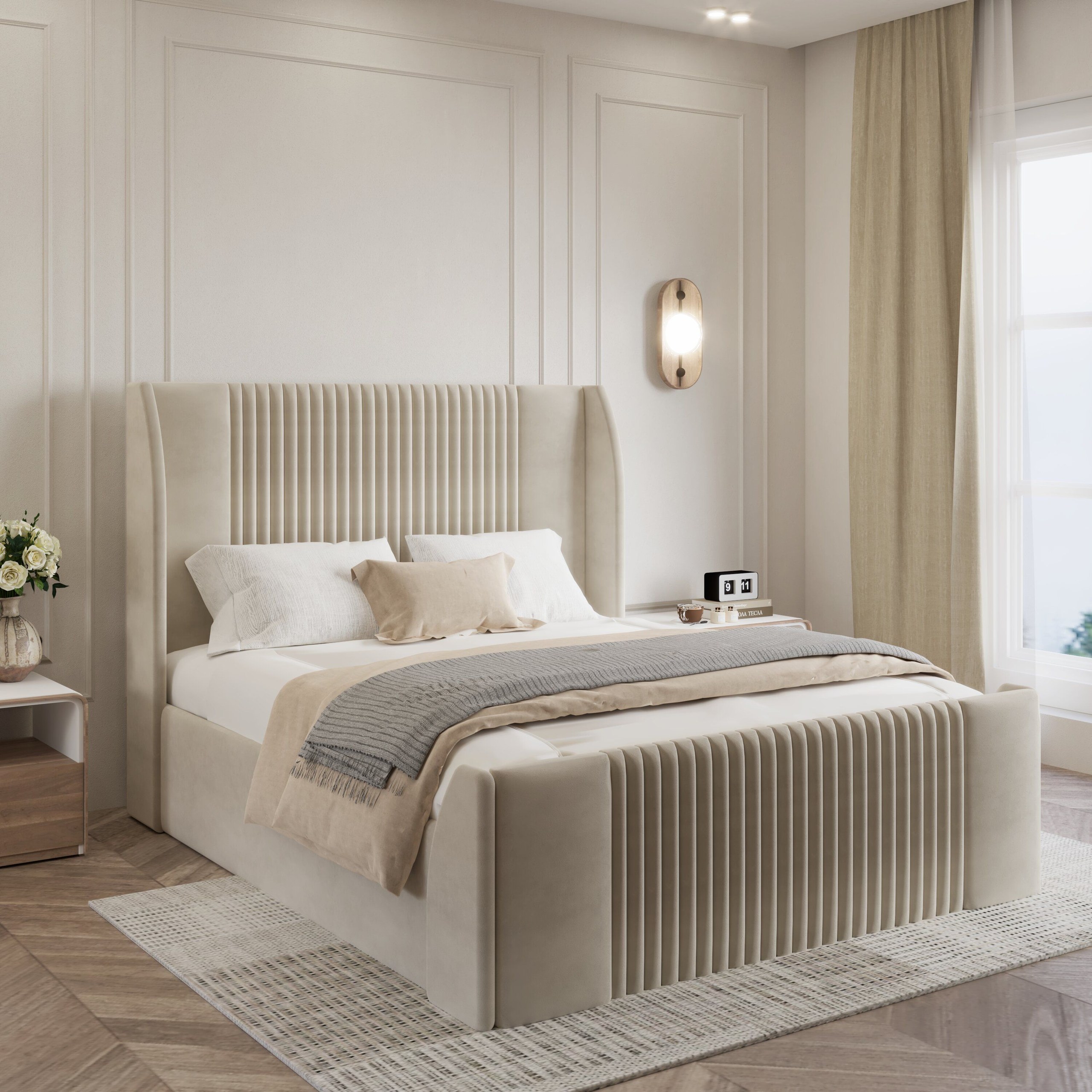 Moonlight-Bedframe Double Bed - W 120 x L 200