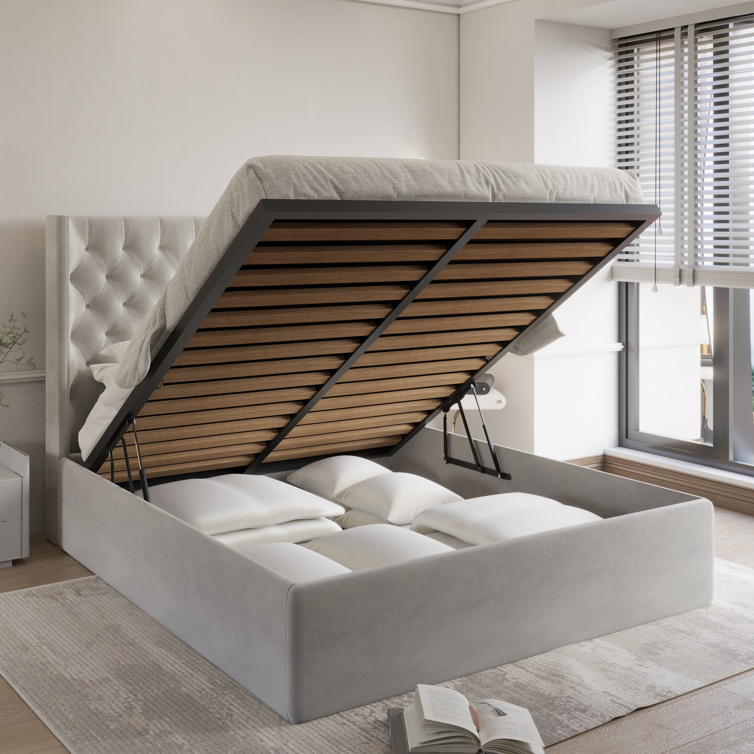 Swan-Crest-Bedframe Double Bed - W 140 x L 200 - Image 3