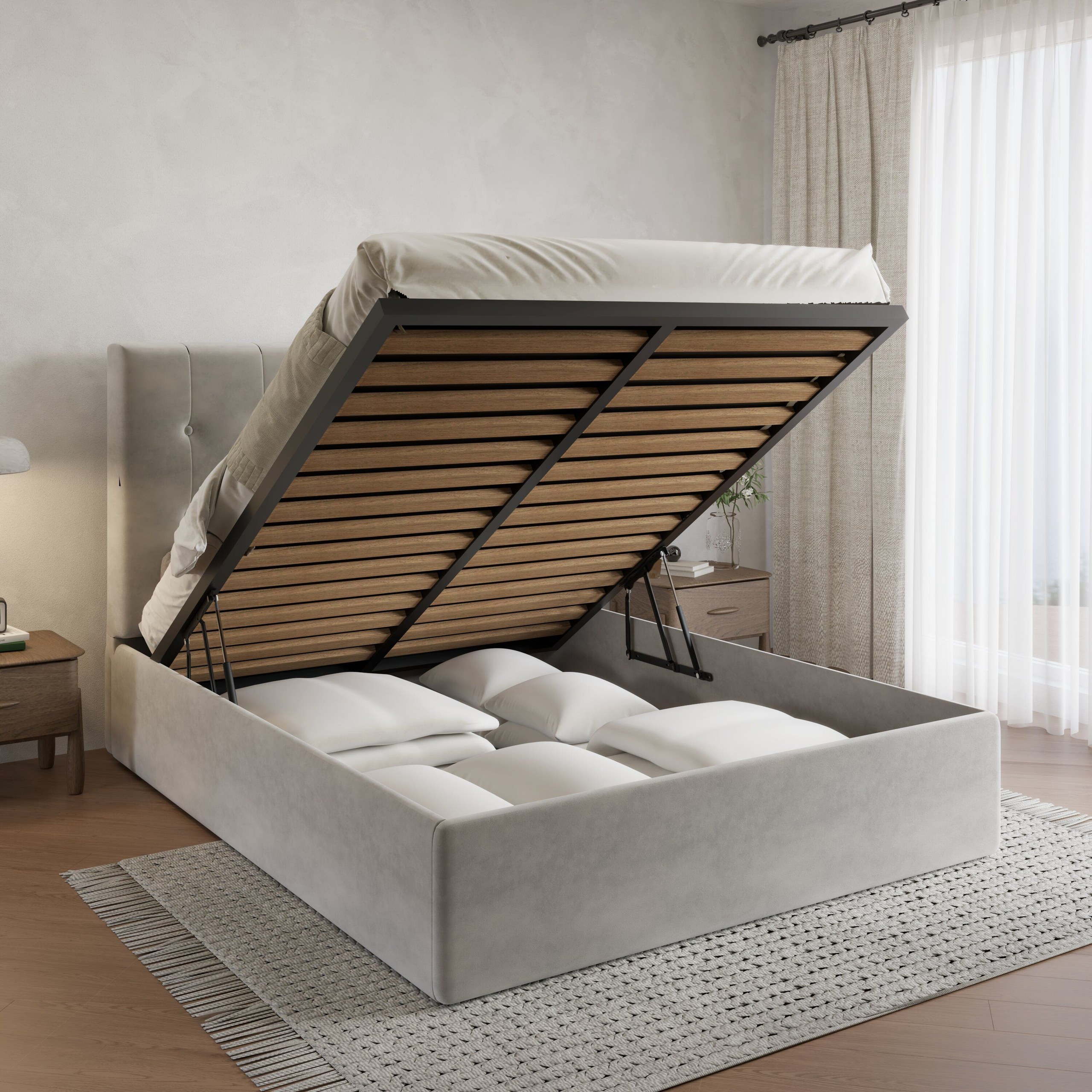 Royal-Home-Bedframe Double Bed - W 140 x L 190 - Image 3