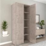Skyland XTEN Storage Cabinet with Wooden Doors, Tall Office Filing Bookcase, Adjustable Shelves, Sonoma Oak Finish, 856 x 432 x 1955 mm, 5-Year Warranty (Self Installation)