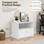 Skyland SIMPLE Credenza SCS 776, Modern Office Storage Cabinet with Shelves, Filing Organizer for Executive Workspace, White Finish, 774x600x712mm, 5-Year Warranty (Self Installation)
