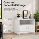 Skyland SIMPLE Credenza SCS 776, Modern Office Storage Cabinet with Shelves, Filing Organizer for Executive Workspace, White Finish, 774x600x712mm, 5-Year Warranty (Self Installation)