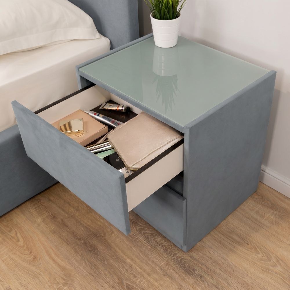 Bedside table Oscar with glass top 44x50 - Image 3