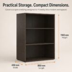 Skyland ALTO Multi-Tier Storage Rack, Freestanding Bookshelf Display Unit With Open Shelves, Wenge Magic Wood Finish, Home Office Organizer, 1165 X 430 X 850 Mm (Self Installation)