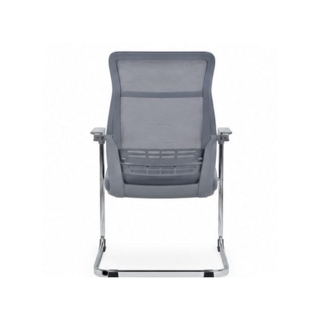 Grey Mesh Office Chair with Chrome Base - Image 3