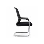 Black Mesh Back Office Visitor Chair with Chrome Sled Base