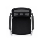 Black Mesh Back Office Visitor Chair with Chrome Sled Base