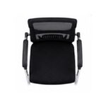 Black Mesh Back Office Guest Chair with Chrome C-Base