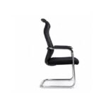 Black Mesh Back Office Guest Chair with Chrome C-Base