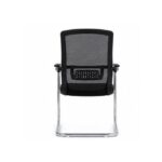 Black Office Chair with Mesh Back and Sled Base
