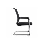Cantilever Visitor Office Chair with Mesh Back and Fabric Seat - Black/Grey
