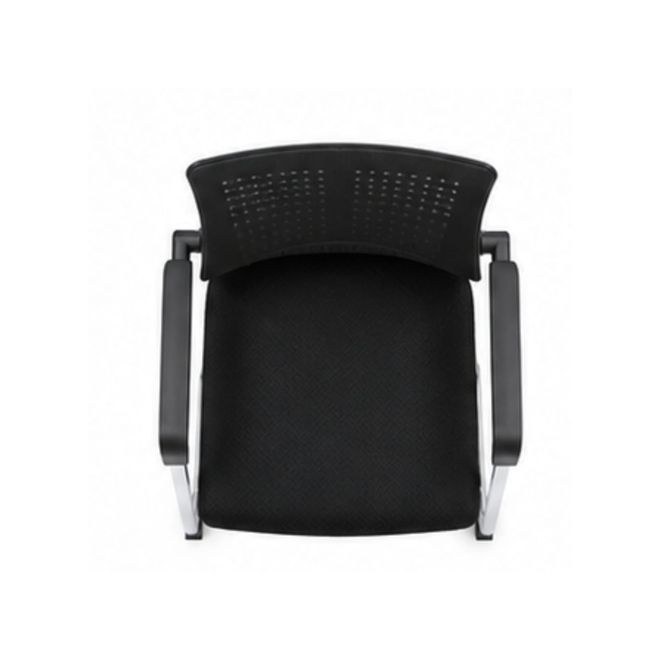 Black Office Chair with Mesh Back and Cantilever Base - Image 3