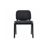 Black Fabric Minimal Modern Office Guest Chair