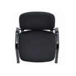 Black Fabric Minimal Modern Office Guest Chair