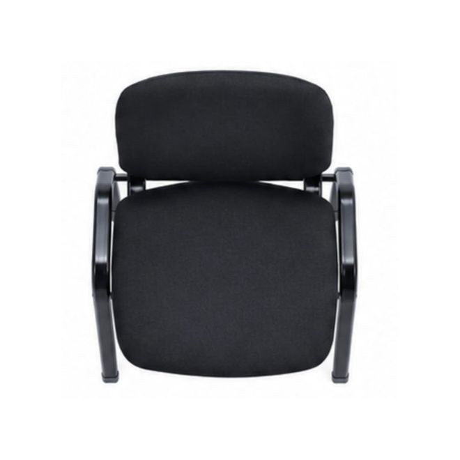 Black Fabric Minimal Modern Office Guest Chair - Image 2