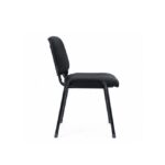 Black Fabric Minimal Modern Office Guest Chair