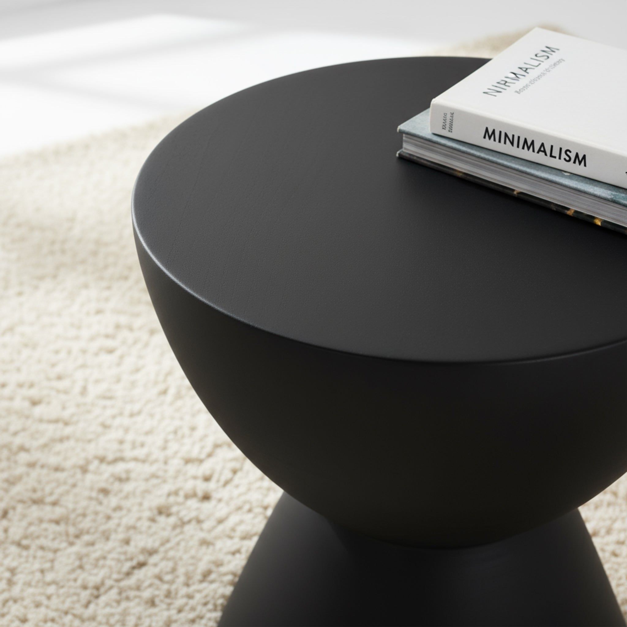 Barrel Metal Side Table - Black - Image 4