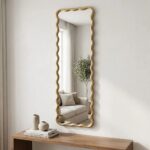 Zenora Wave Mirror 133×2.5×40Cm Gold