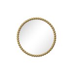 Zenora Bead Round Mirror 80X80X3Cm Gold