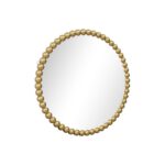 Zenora Bead Round Mirror 80X80X3Cm Gold