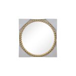 Zenora Bead Round Mirror 80X80X3Cm Gold