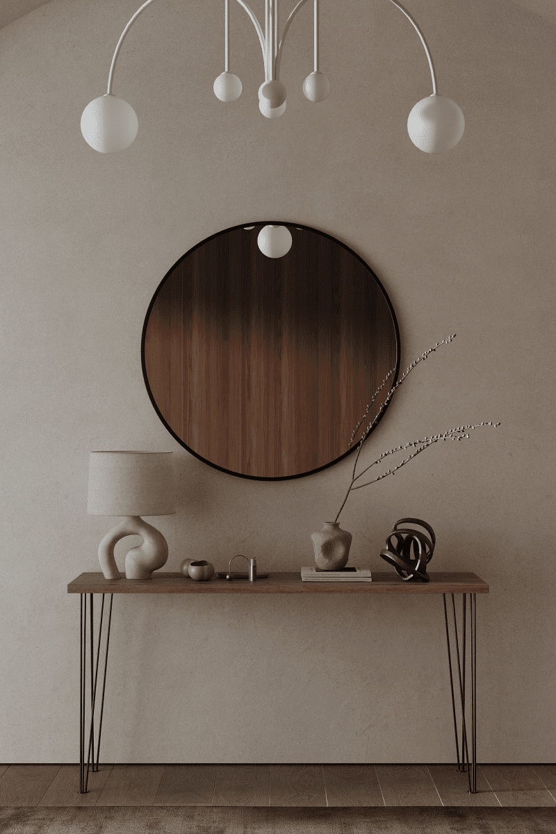 Amelia Black Round Wall Mirror - Image 3