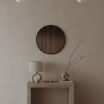 Amelia Black Round Wall Mirror