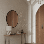 Amelia Black Round Wall Mirror