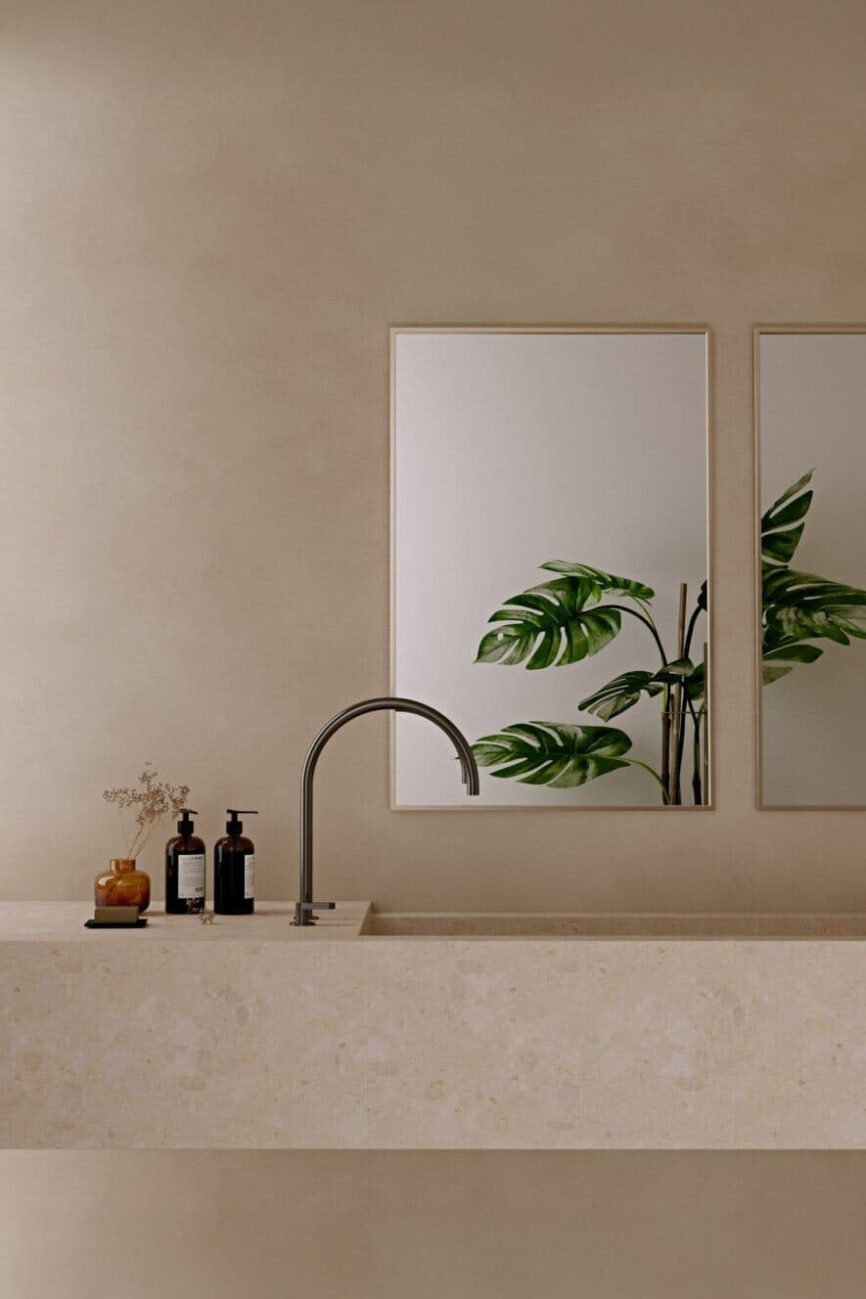 Irlen Light Gold Rectangular Wall Mirror (90x60CM)