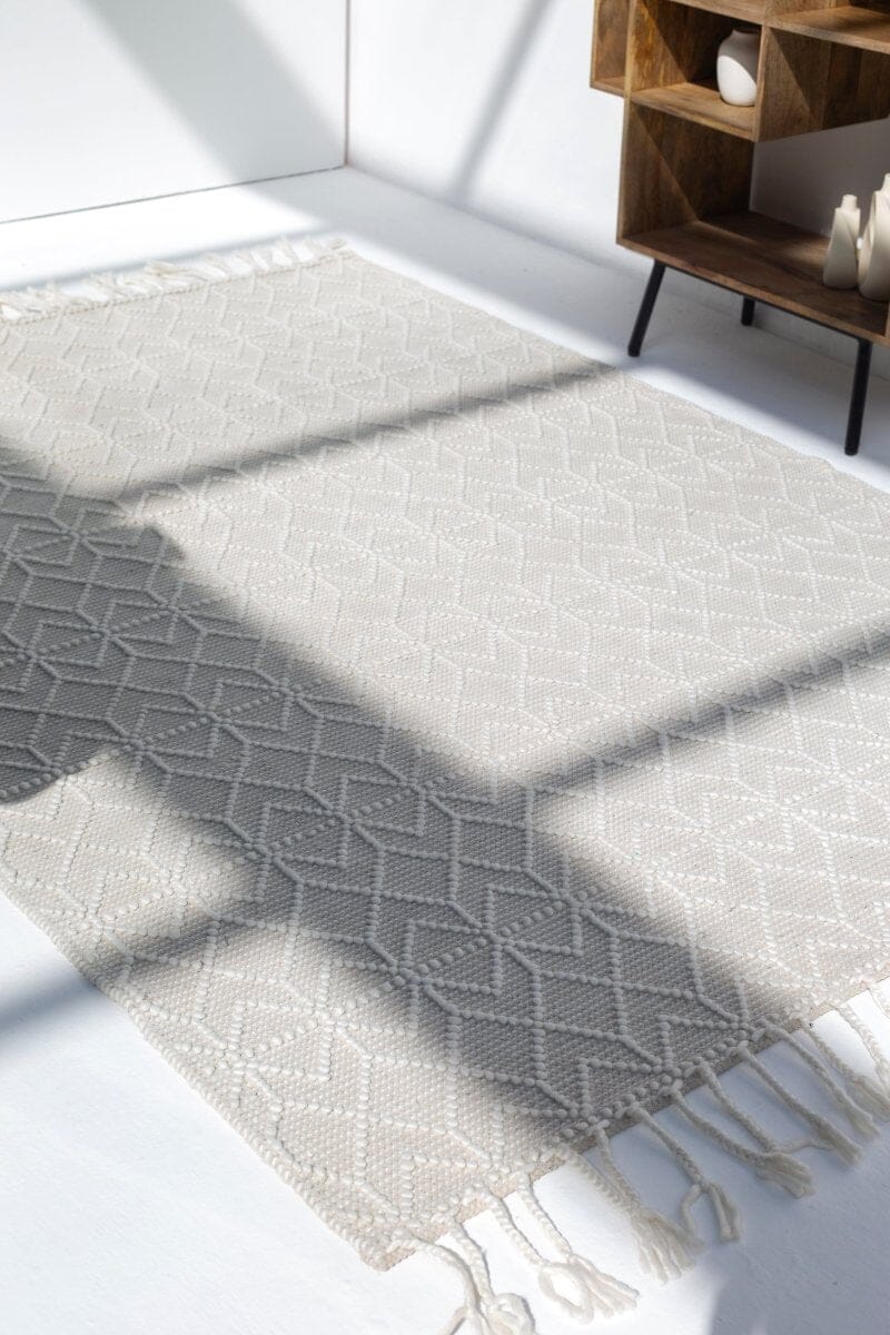 Breezy Tassels - Natural White Woven Rug - Image 4