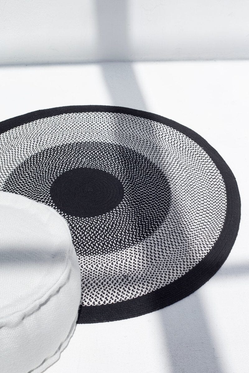 Monochrome Vision - White & Black Braided Rug